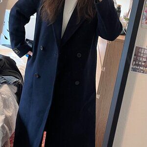 Aritzia Slouch Coat (Navy)